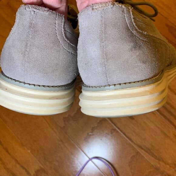 Cole Haan Grand OS Men's Gray Suede Wingtip Oxford Lace-Up Sneakers Size 10 - Picture 6 of 9